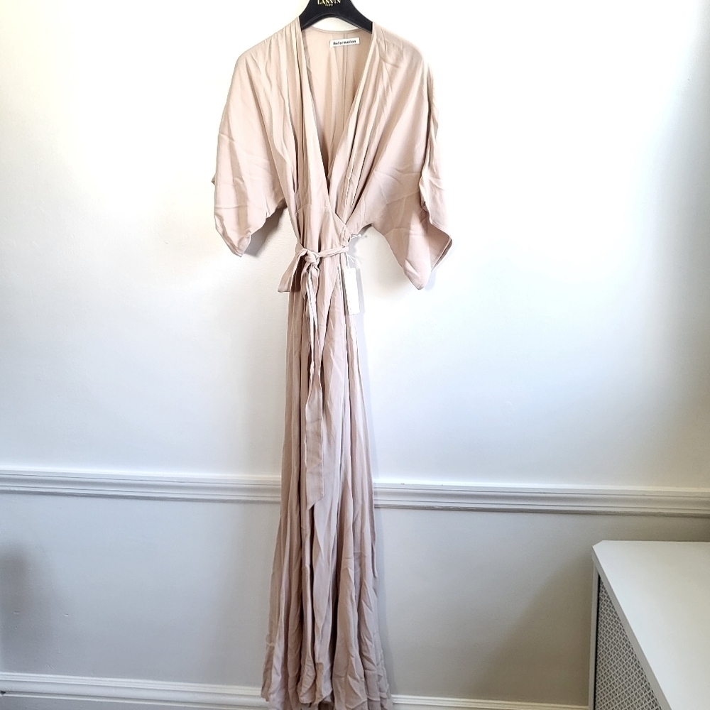 New Reformation Winslow Champagne Maxi Dress NWT Size XS